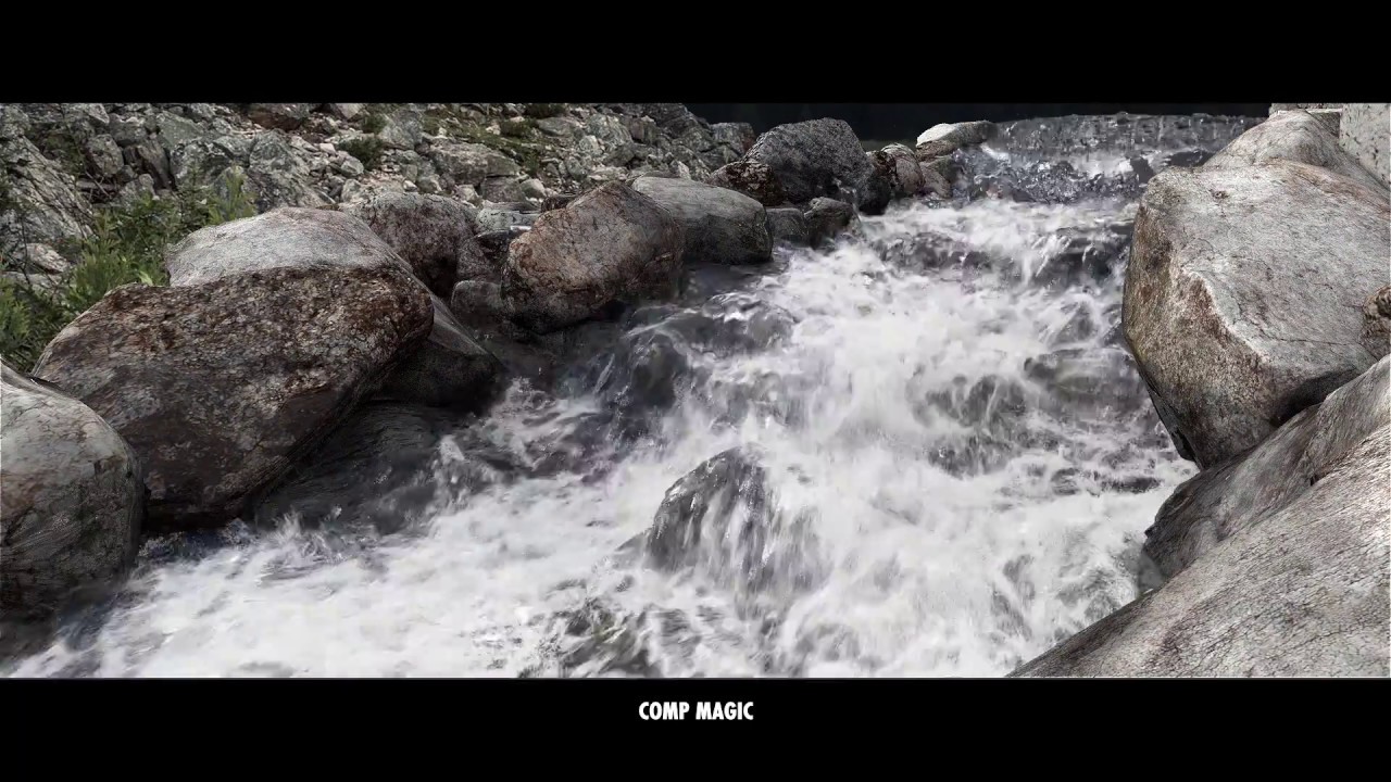Houdini - Mountain River Simulation + Breakdown