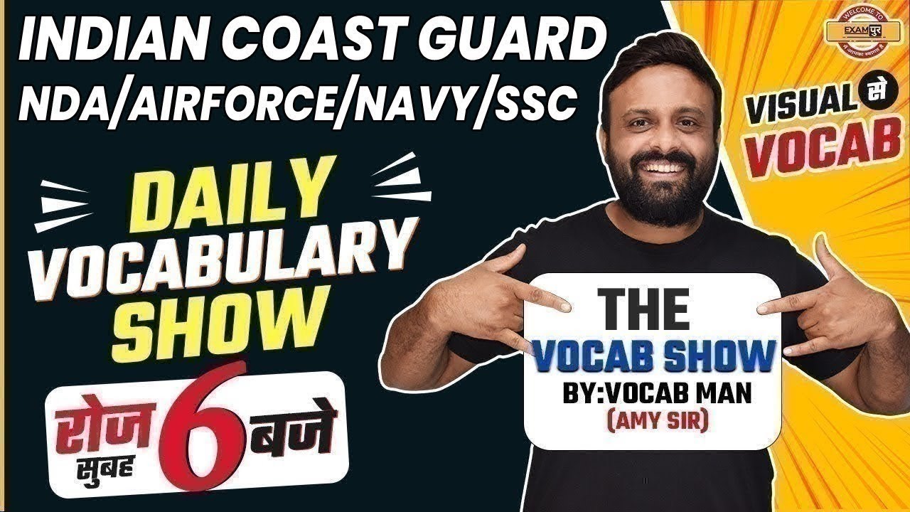 Daily Vocabulary Show | English Vocab Words | Vocabulary For Competitive Exams | English By Amy Sir