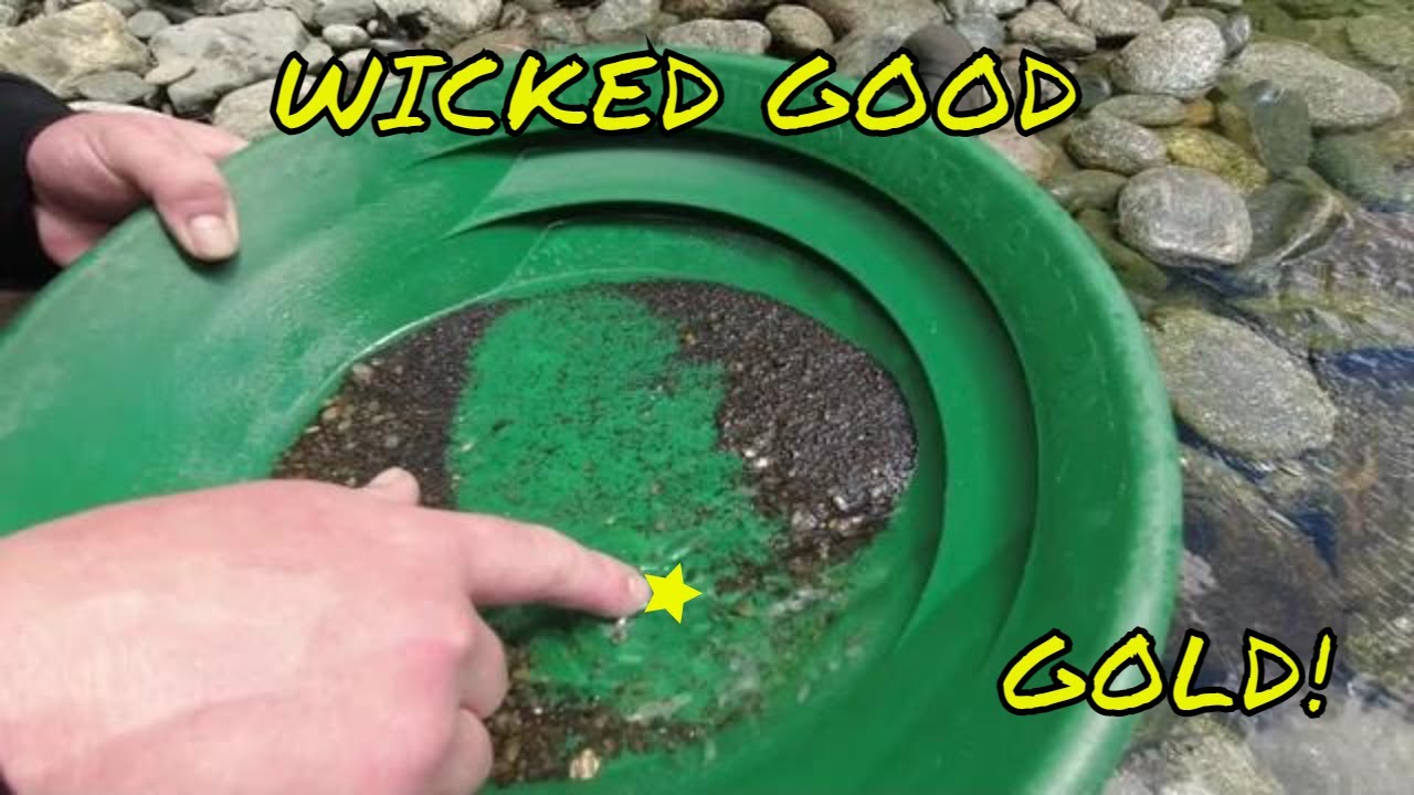 gold panning in a vermont stream. Prospecting trip with epic gold