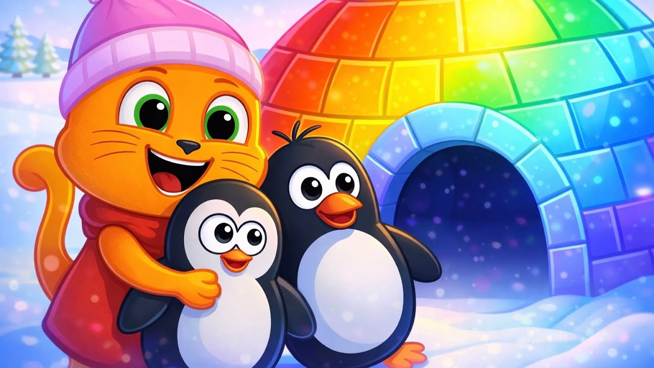 Família de Gatos - O PINGUIM E O AMIGO Desenho Animado em Português Brasil 4K