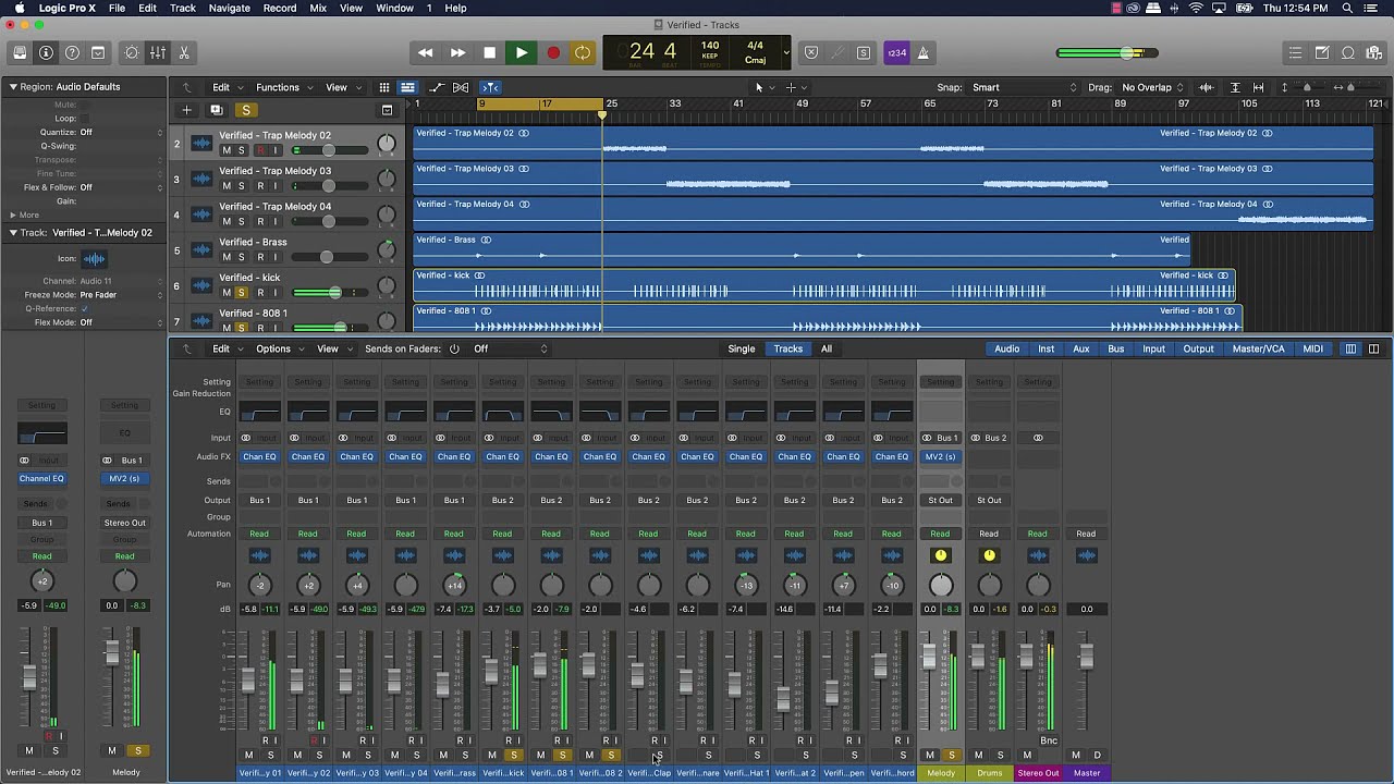Сведение трэп-бита в Logic Pro X: от начала до конца