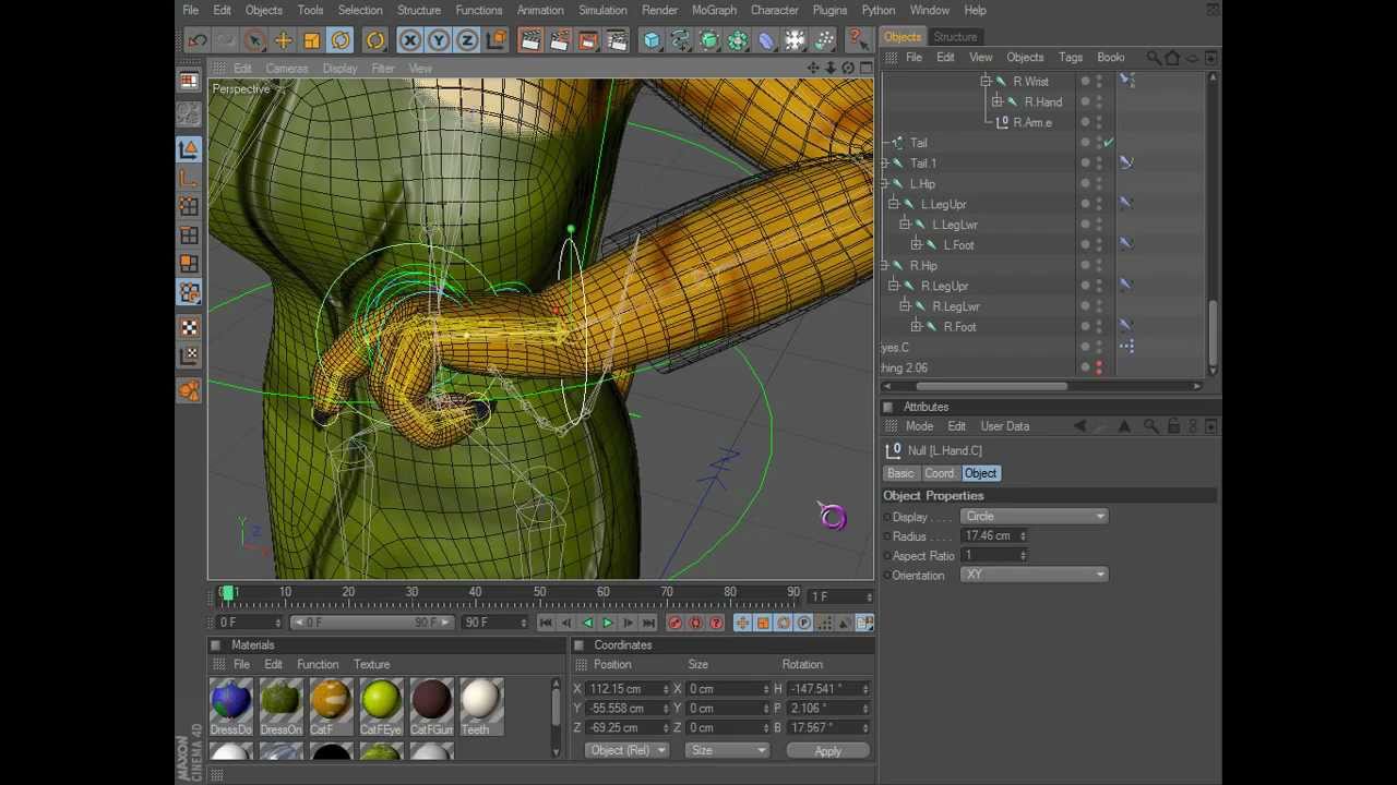 Cinema 4D Rigging 06 - A Look at Hand Controls using XPresso