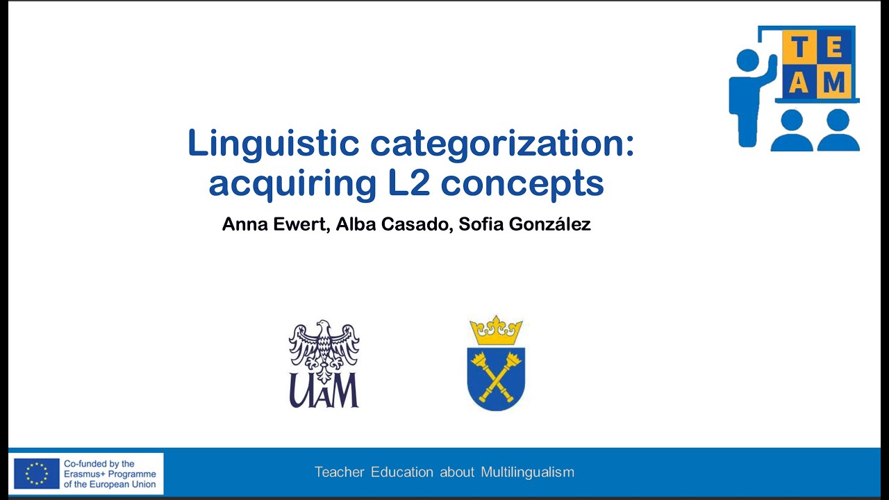 1.3.1 Linguistic categorisation: Acquiring L2 concepts