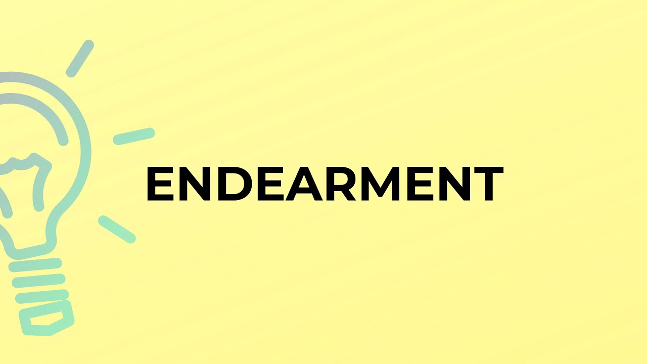What is the meaning of the word ENDEARMENT?