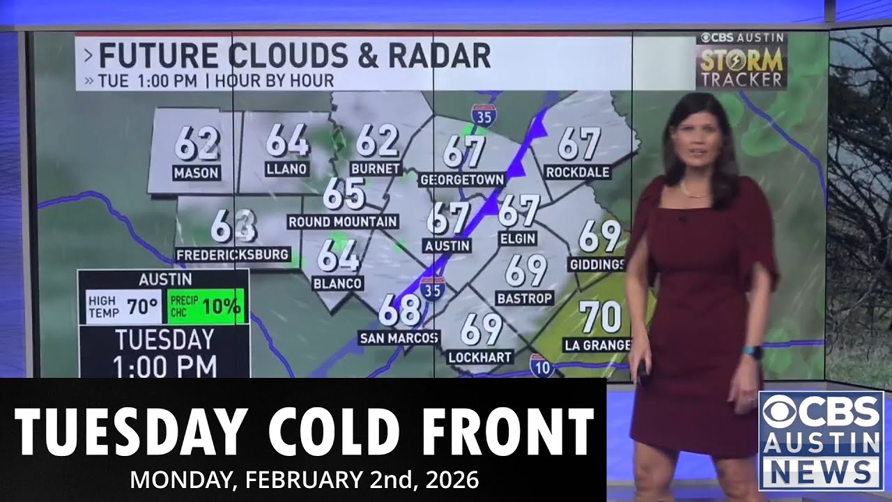 Tuesday cold front.  