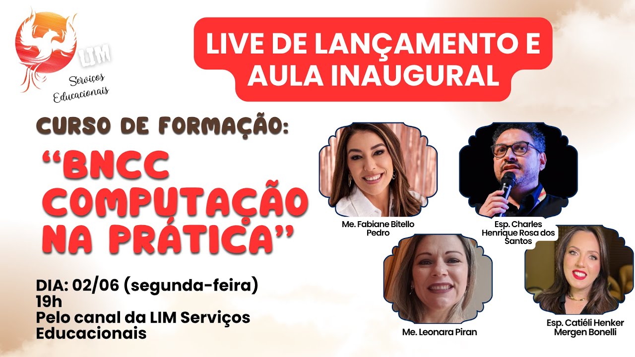 LIVE DE LANÇAMENTO DO CURSO DA BNCC COMPUTAÇÃO E AULA INAUGURAL