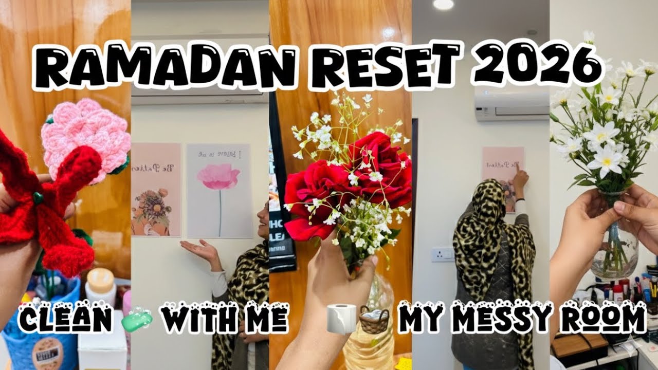 Ramzan Ki Taiyari: Cleaning My Messy Room & Organization 🌙🧹| clean with me VLOG | Ramadan 2026