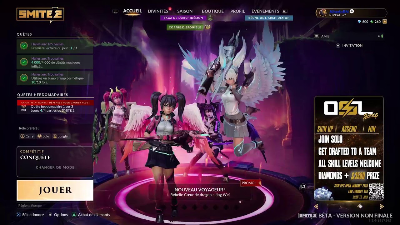 [Ps5 Fr] Smite OB27 Ranked