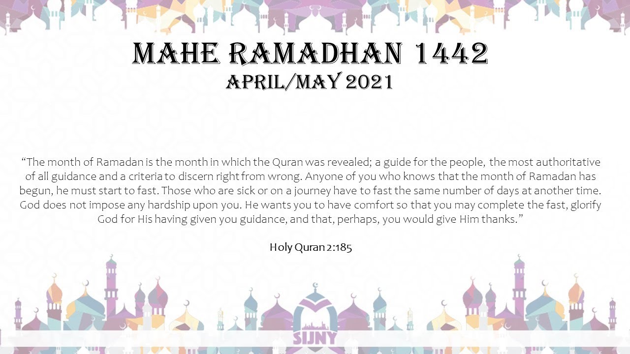 Ramadhan 1442/2021 - Night 1