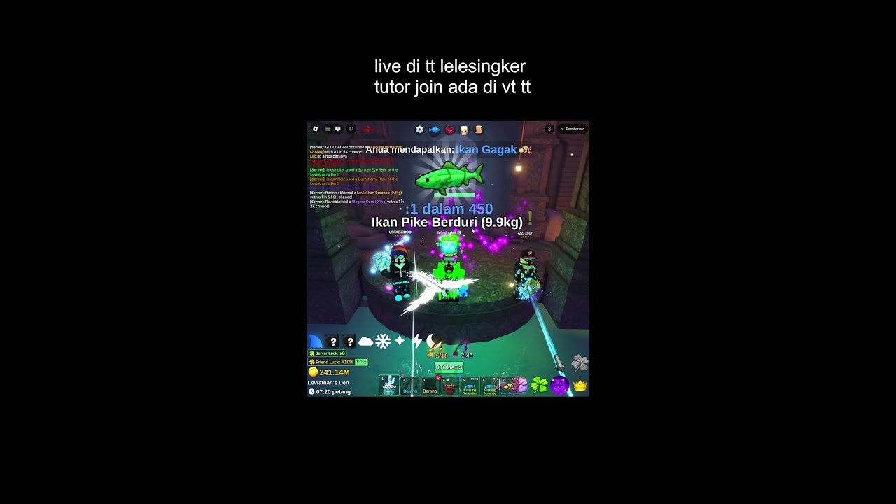 main roblox fishit saya duta gospin, duta perfect SH