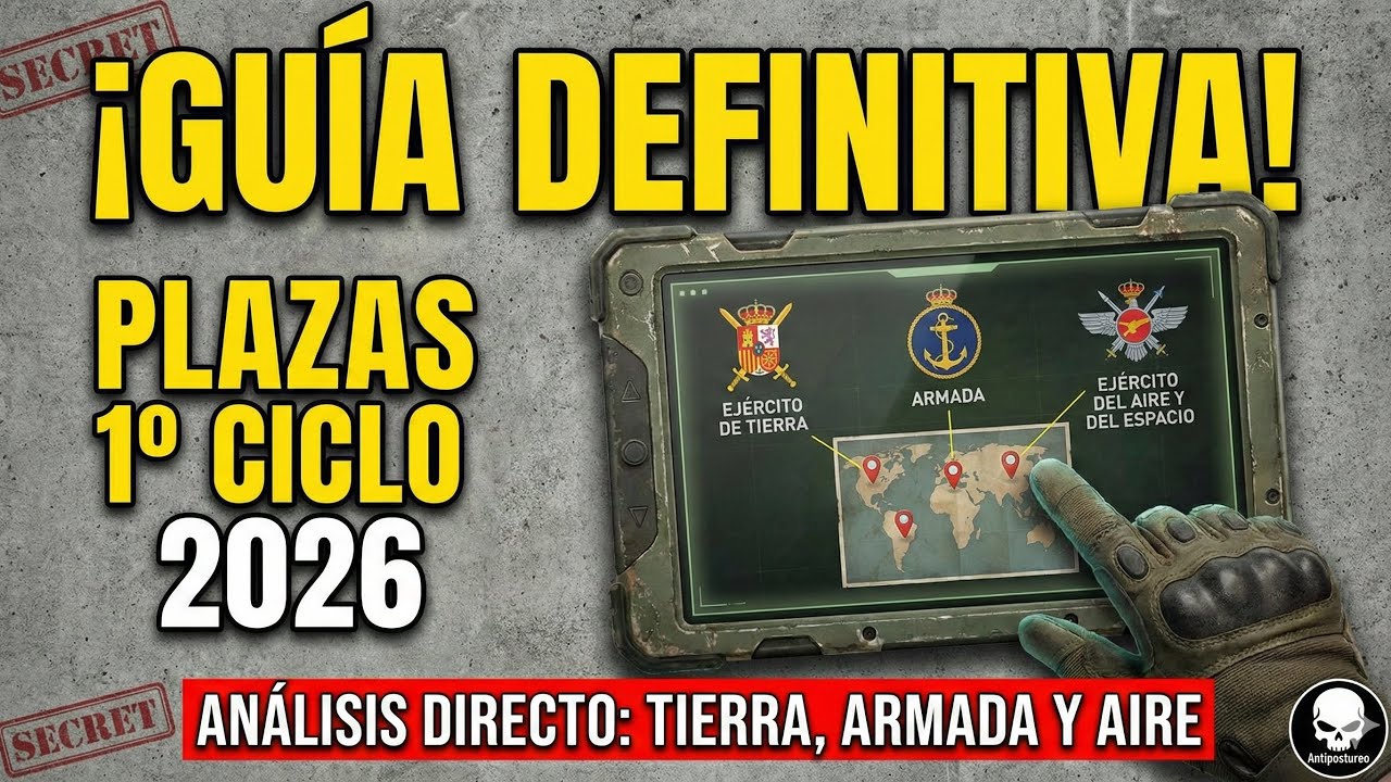 GUÍA DEFINITIVA: Unidades y Especialidades 1º Ciclo 2026 de TROPA (Tierra, Armada y Aire)