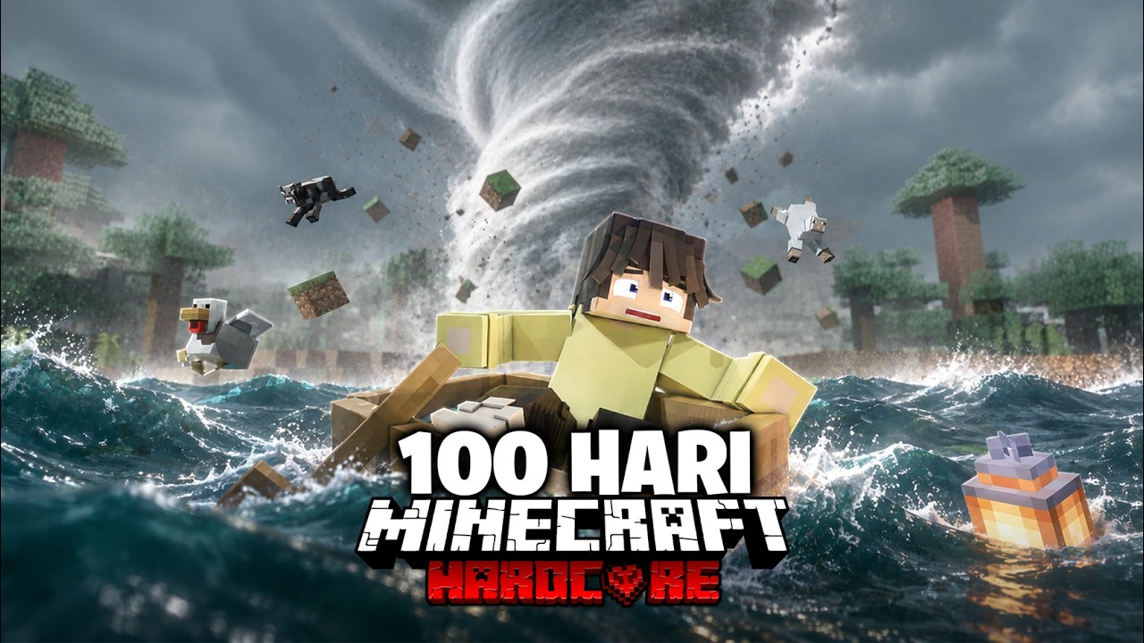 Aku Bertahan 100 Hari dari Cuaca Ekstrim di Realistic Minecraft Hardcore