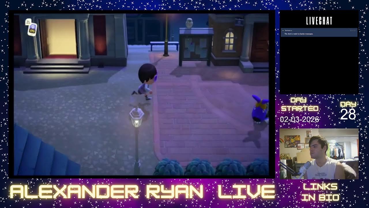 Alexander Ryan LIVE: Playing Animal Crossing everyday for a year Day 28