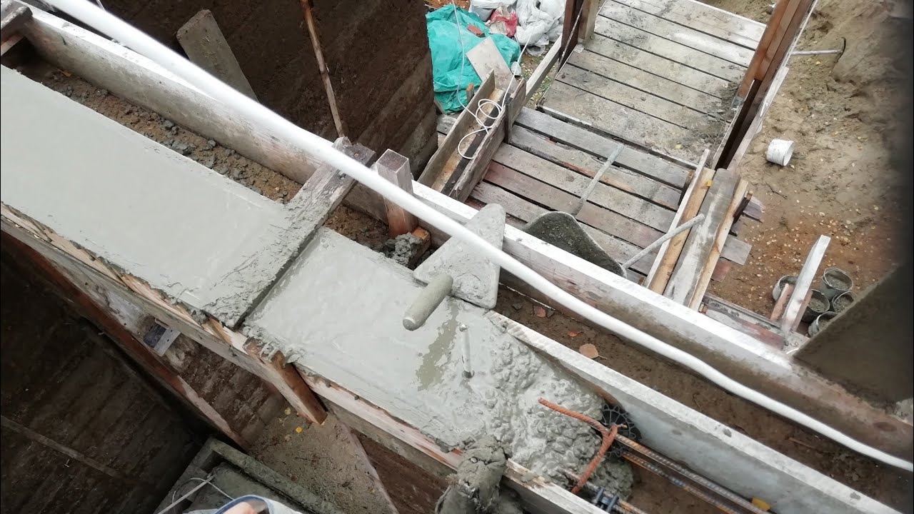 Опилкобетон (арболит). Заливаю армопояс.#опилкобетон#арбалит#армопояс