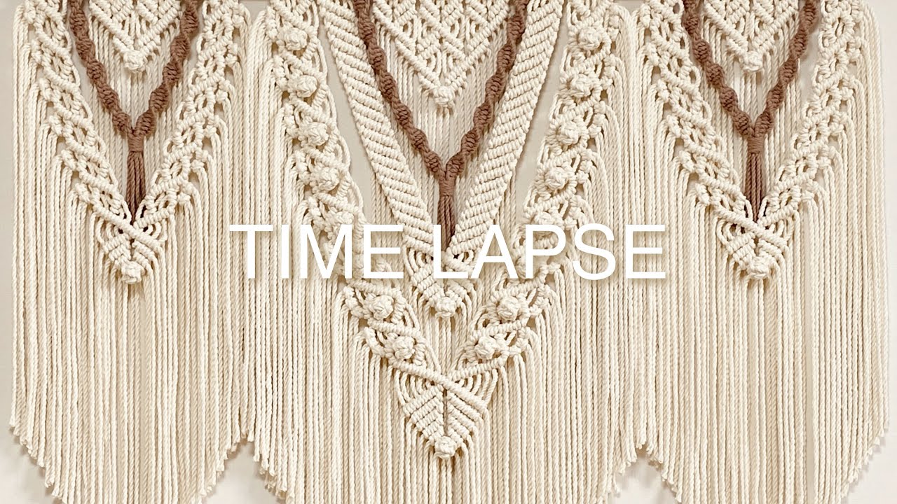 TIME LAPSE | macrame layered wall hanging | 마크라메 레이어드 월 행잉