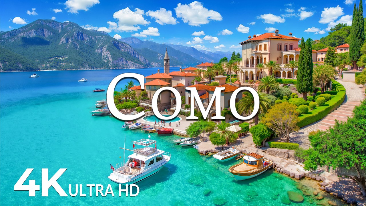 Lake Como 4K UHD - Scenic Relaxation Film With Calming Music - 4K Video Ultra HD