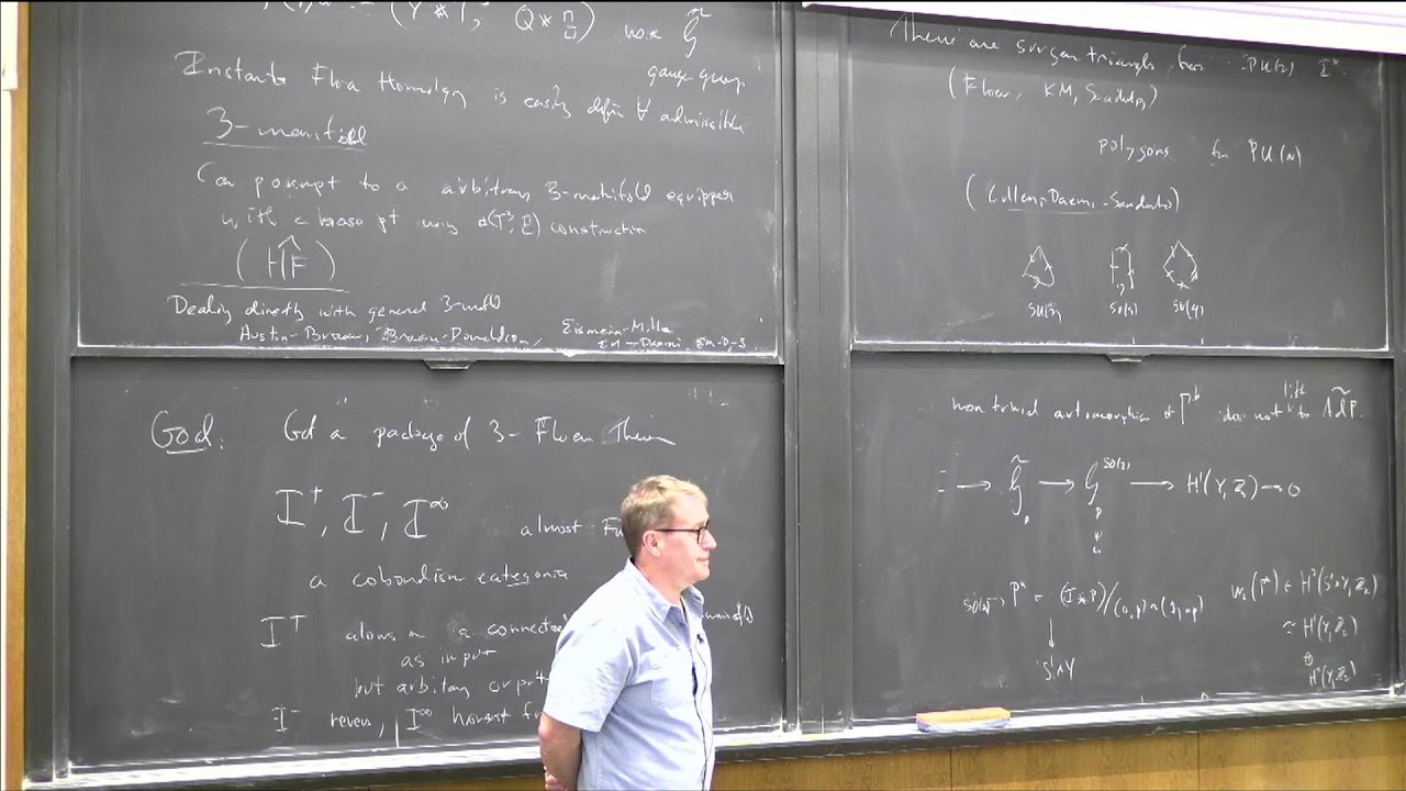 Tomasz Mrowka - Instanton homology for links and webs in 3-manifolds VII