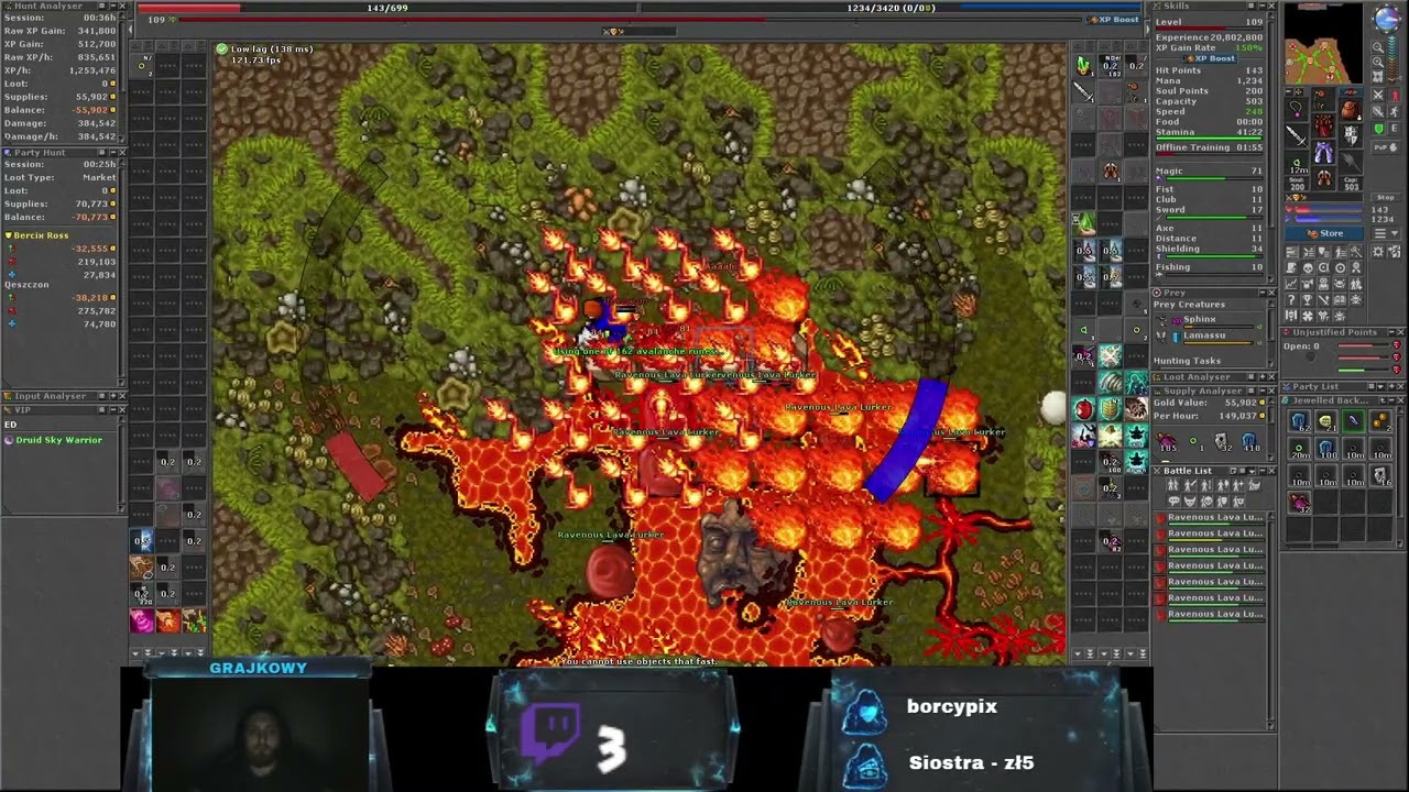 TIBIA 100 ED - EXP LAVA