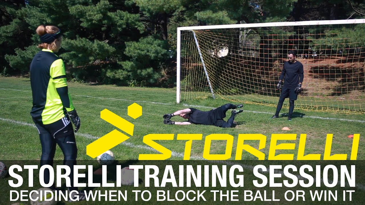 Goalkeeper Drills with Blocking, Diving, and Smother Saves #goalkeepertraining