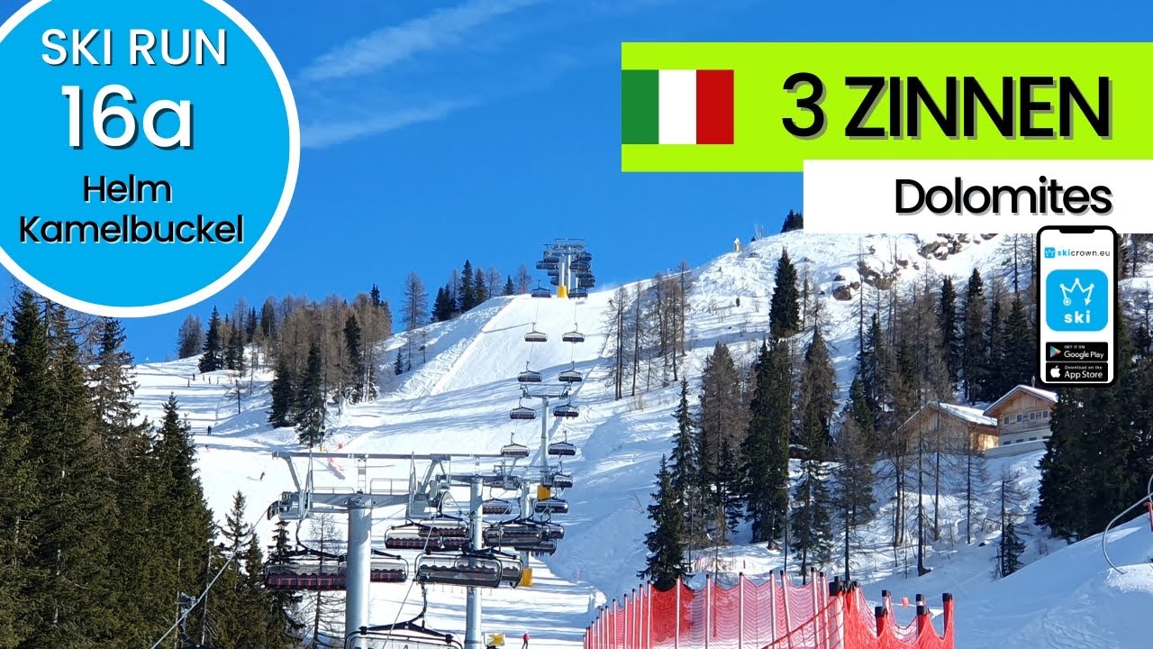 3 Zinnen Dolomites, South Tyrol Italy /ski run 16a, short video 55