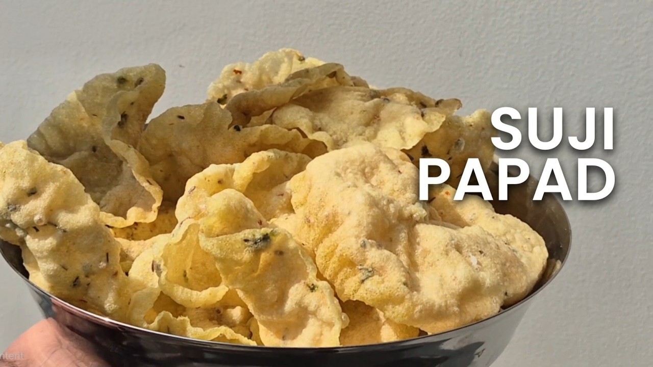 SUJI PAPAD RECIPE | how to make suji papad | suji recpie at home