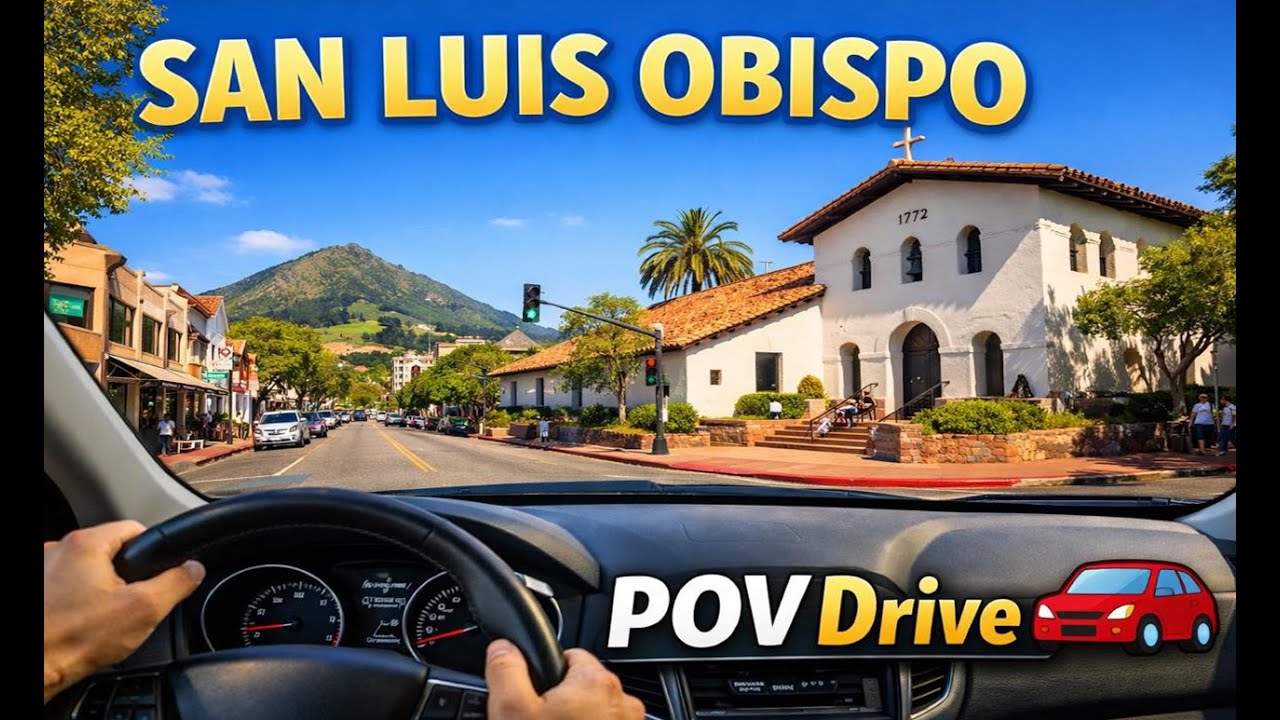 Driving Through San Luis Obispo, California – Downtown POV Tour