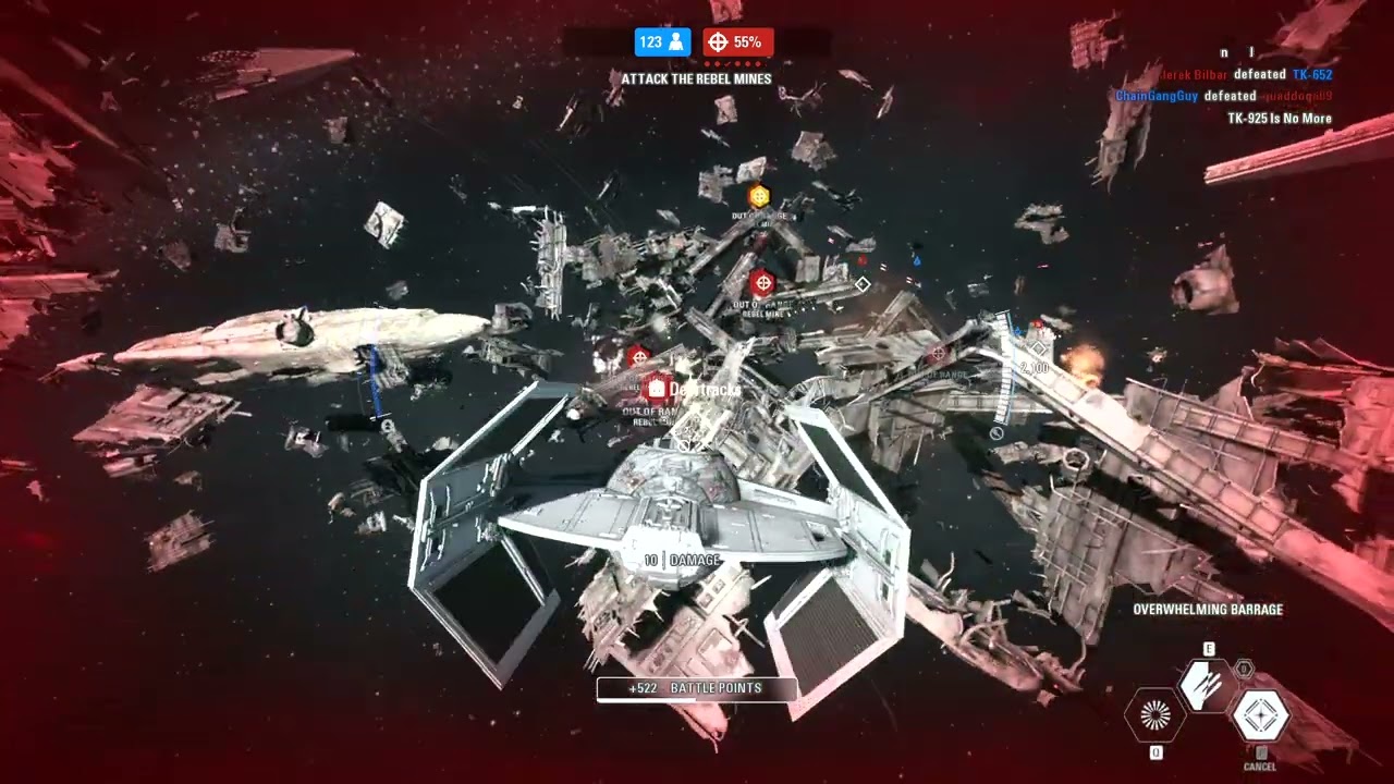Darth Vader's TIE Advanced destroys the Rebellion over Endor | Battlefront 2