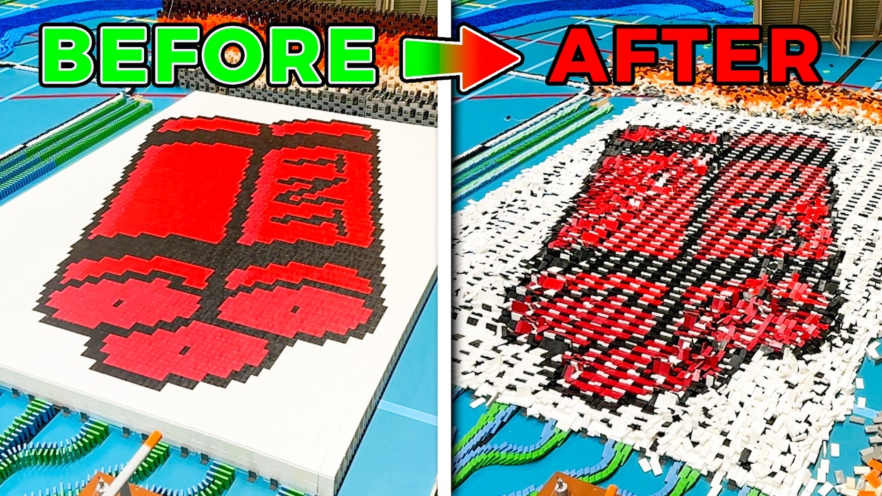 New Domino World Record: Largest Turtle Field Ever!