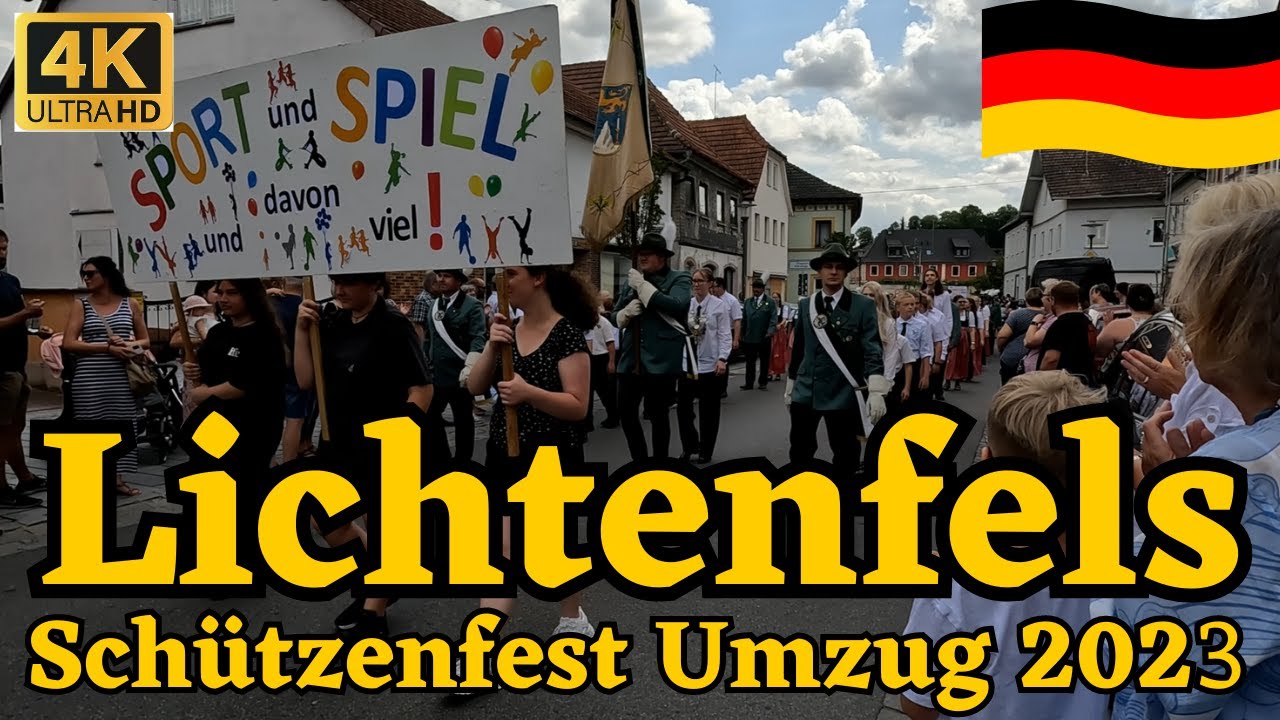 Lichtenfels Schützenfestumzug 2023 | walking tour 4K