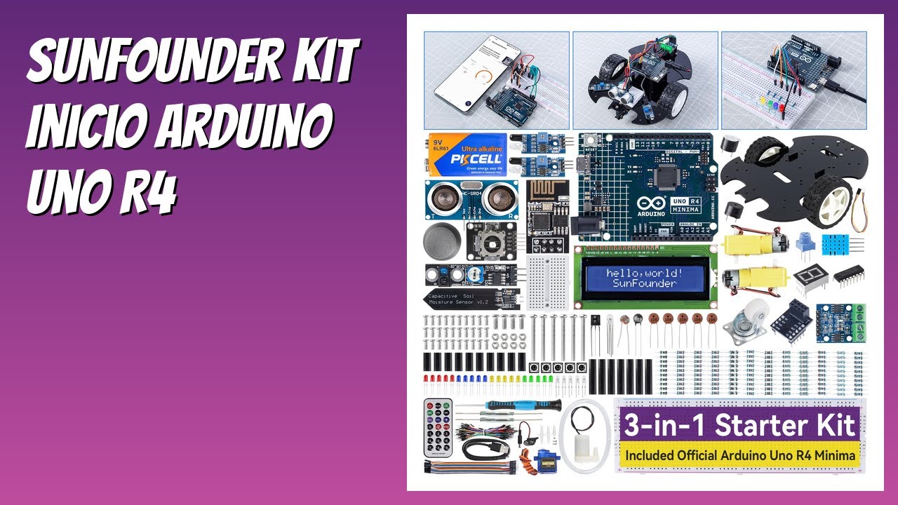RESEÑA (2026) : SUNFOUNDER Kit Inicio Arduino Uno R4. DETALLES