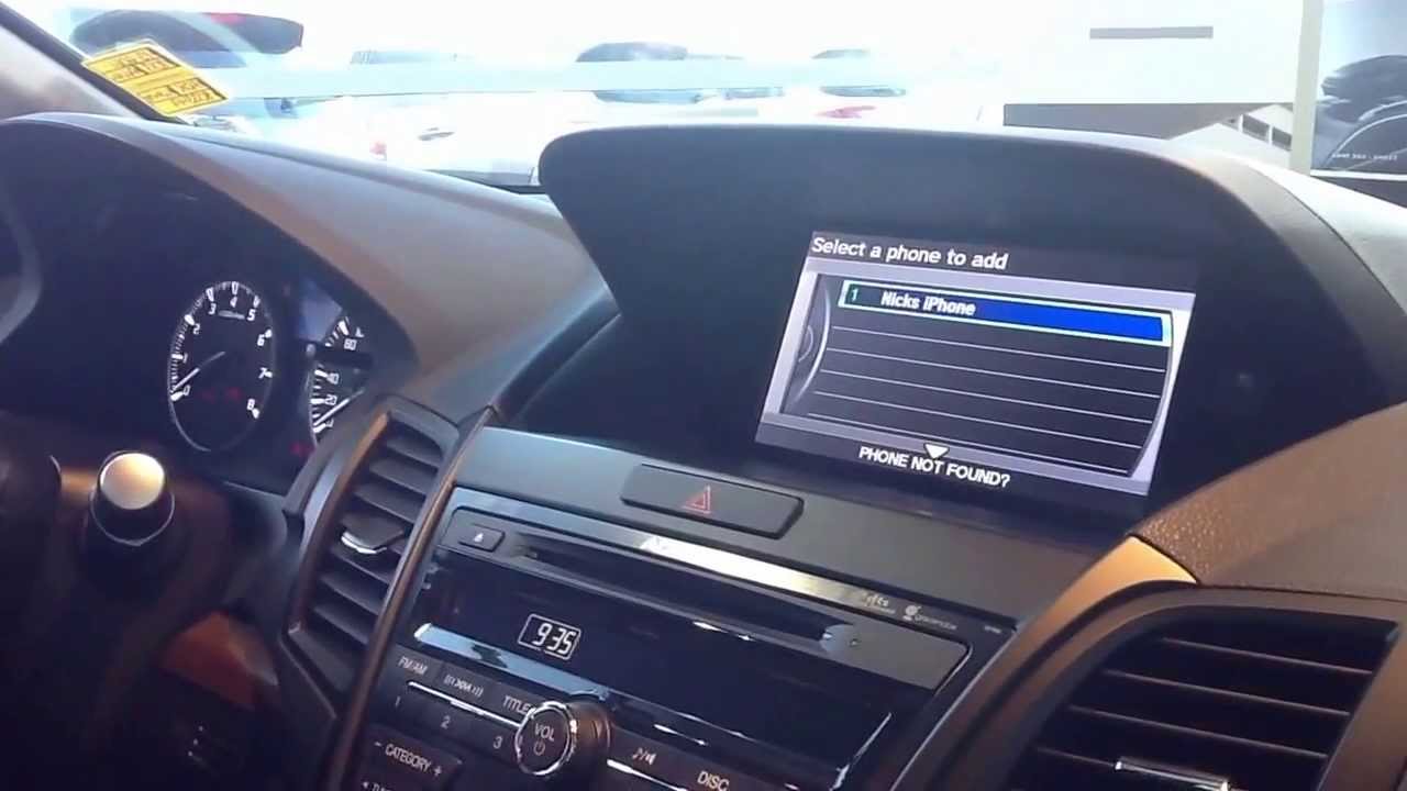 How to set up your Bluetooth on a 2013 Acura RDX