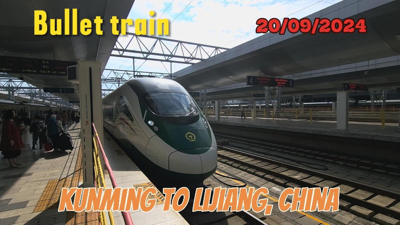Bullet train. Kunming to Lijiang, 4K, 20/09/24. Full Journey. China Exploration.