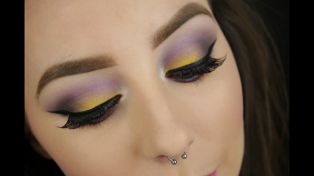 Colourful Smokey Eyes: Purple and Yellow