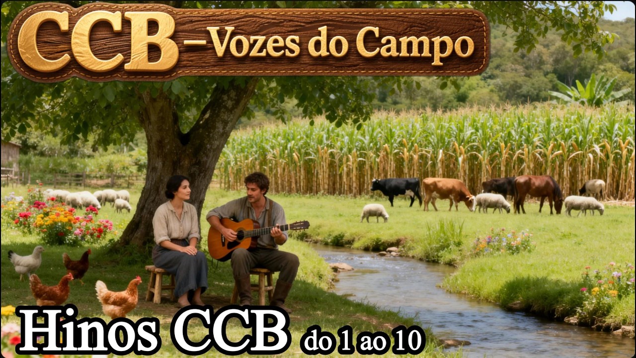 Belos Hinos CCB - Vozes do campo do 01 ao 10 com Letra - Hinário 5