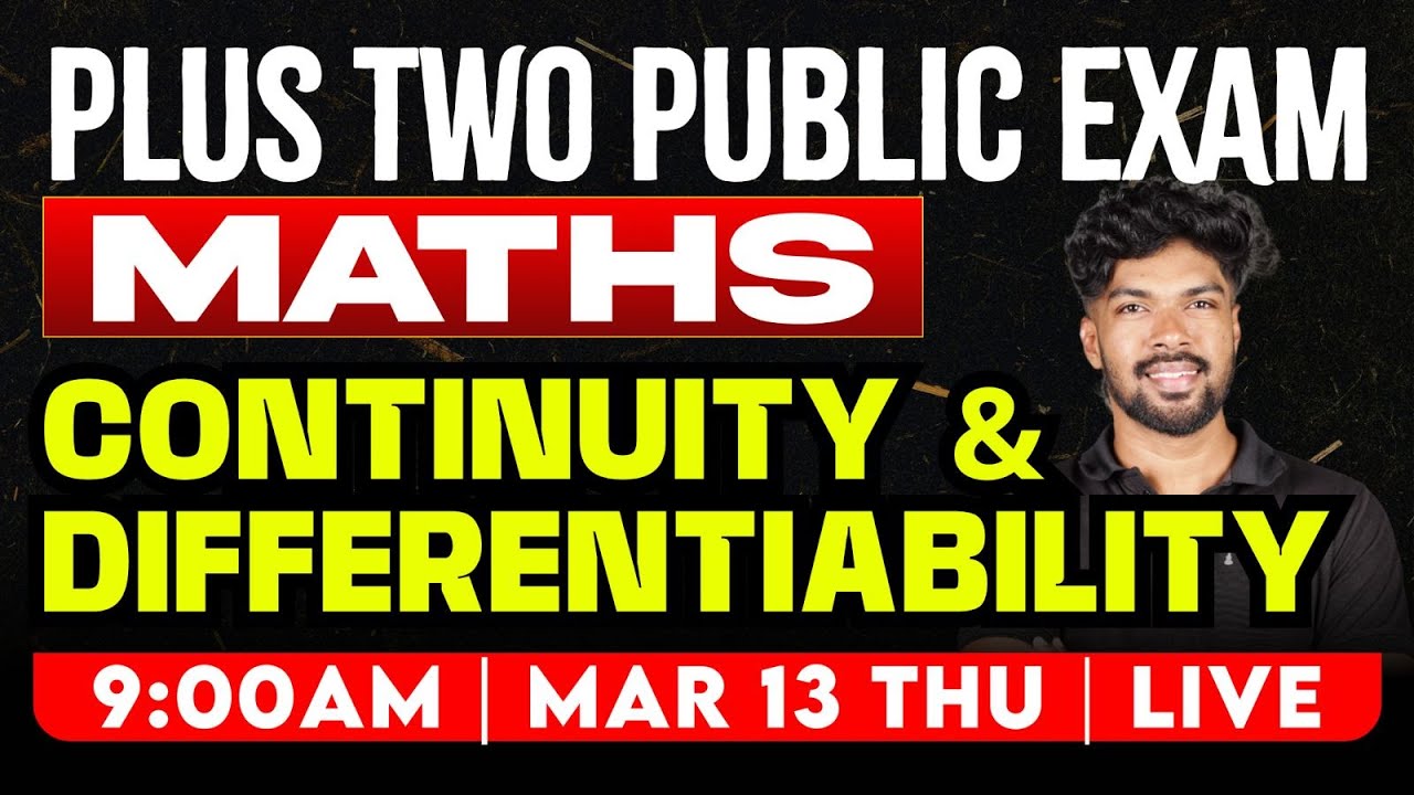 Plus Two Public Exam Maths | 5. Continuity and Differentiability | Eduport Plus Two