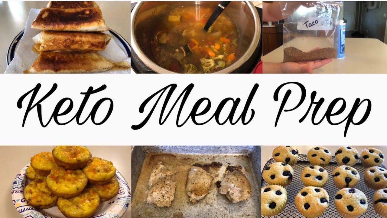KETO Weekly meal prep| Keto chimichanga, lemon blueberry muffins, soup, egg bites, and more