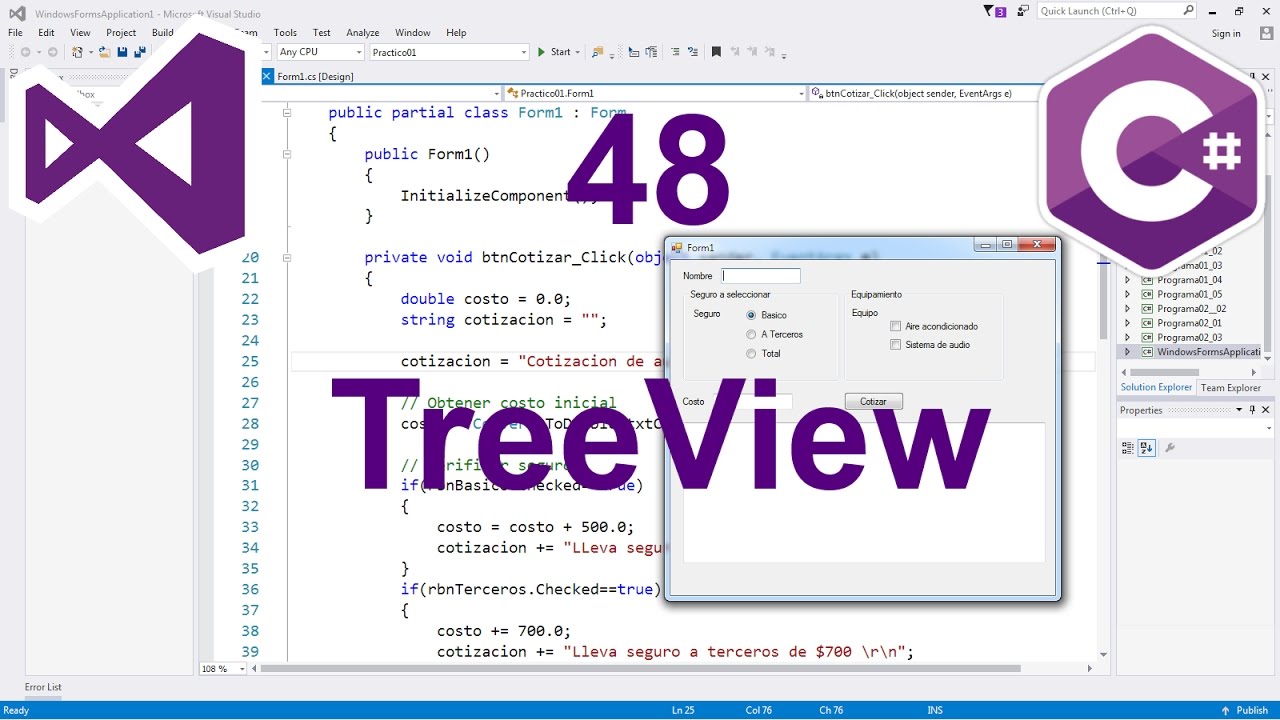 Programación Windows Forms C# 48 --- TreeView