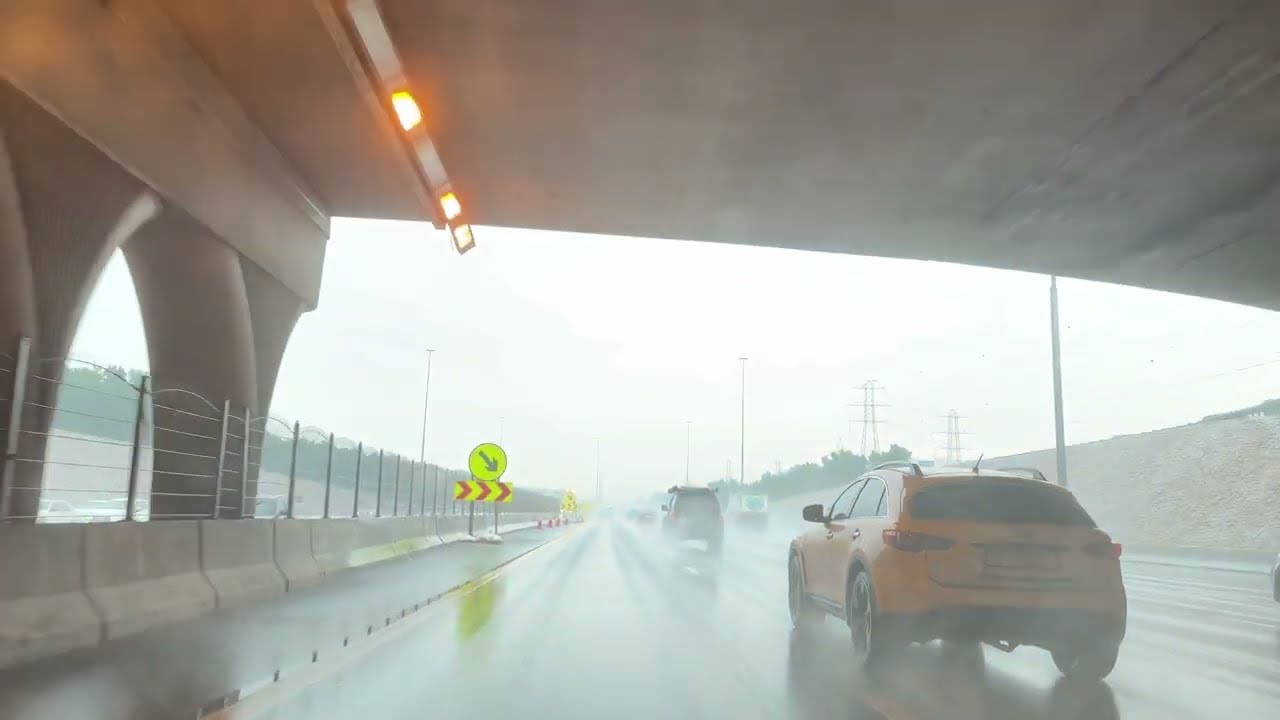 Dubai to Sharjah during Rain | 4K Drive