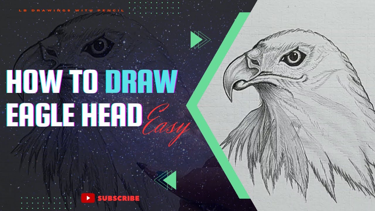 How To Draw Eagle Head Easy | Pencil Drawings | Step By Step Drawing Techniques