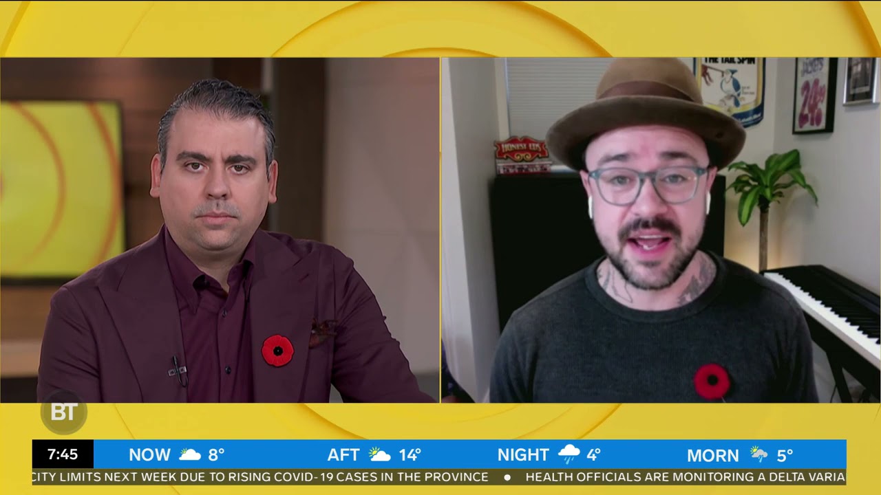 Old Toronto Morgan on Breakfast Television on CityTV talking about Remembrance Day