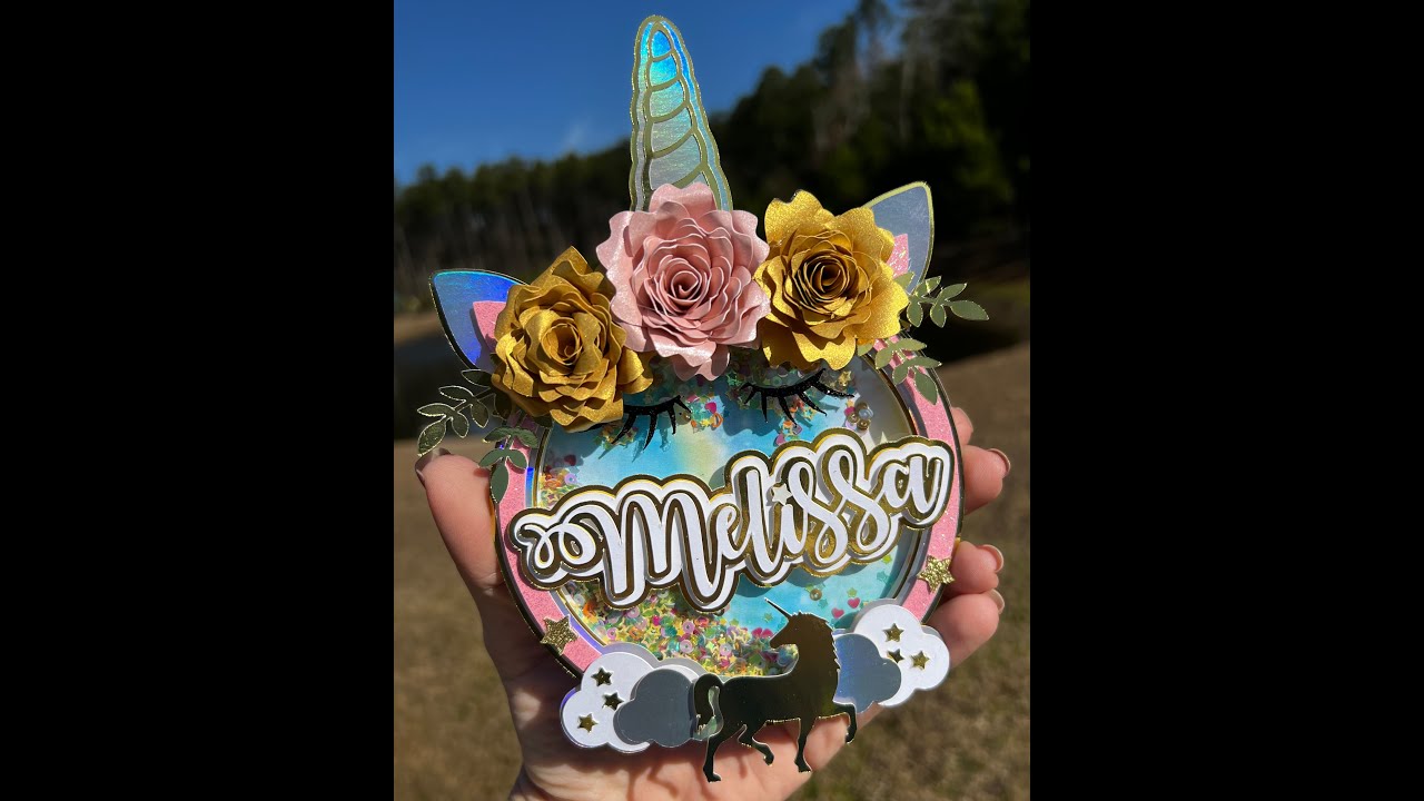 Unicorn Shaker Cake Topper - Template