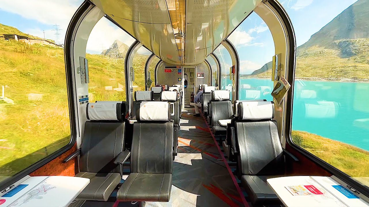 🇨🇭🇮🇹Riding the Most Beautiful Train from Switzerland to Italy || Bernina Express (St.Moritz →Tirano)