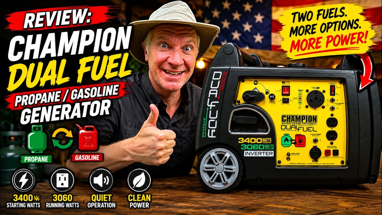REVIEW: Champion DUAL FUEL Propane / Gasoline Generator