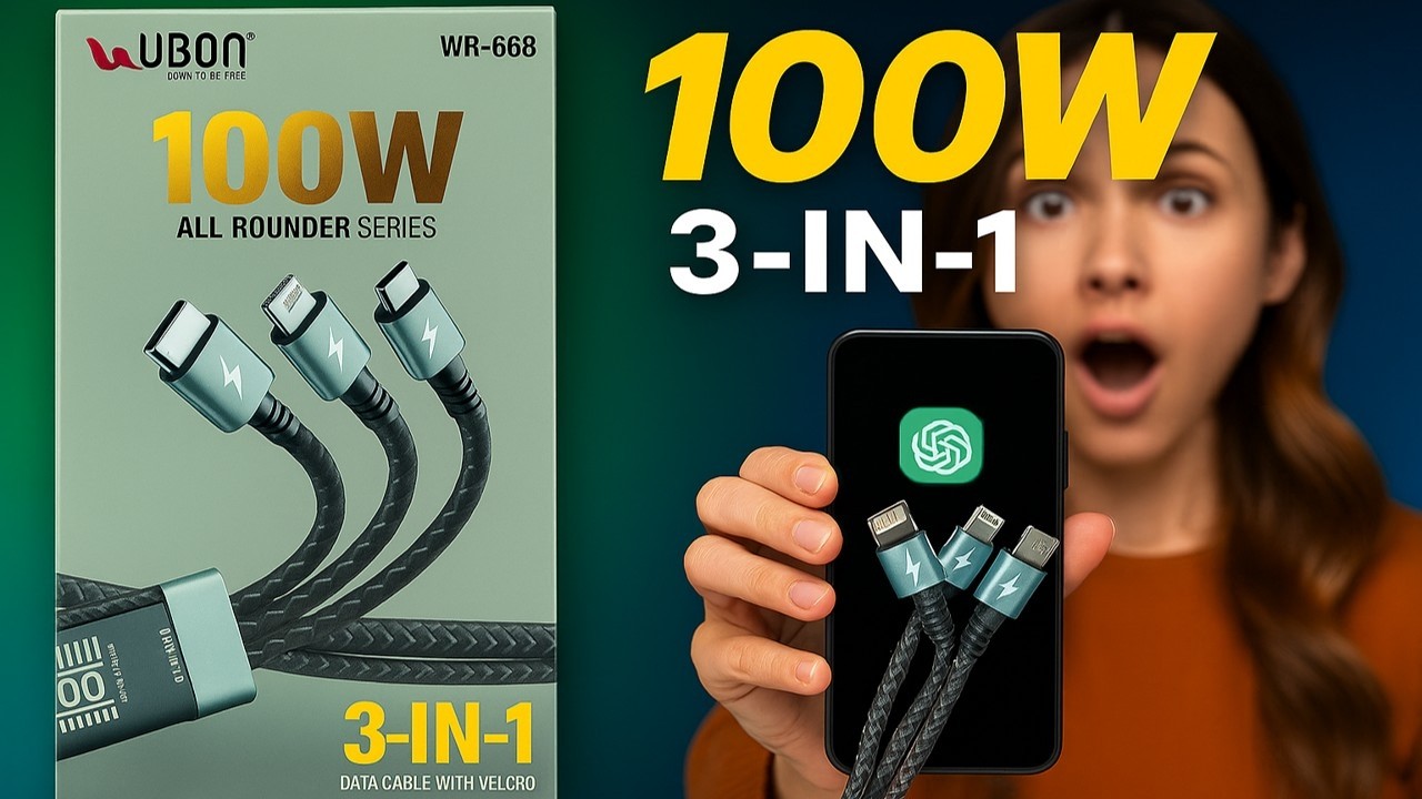 UBON 100W 3-in-1 Cable Unboxing &ndash; This Cable Is a BEAST! 😱