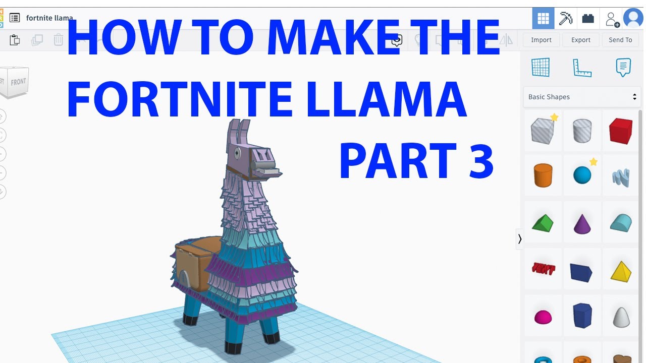 Как сделать ламу Fortnite в Tinkercad ЧАСТЬ 3 из 3