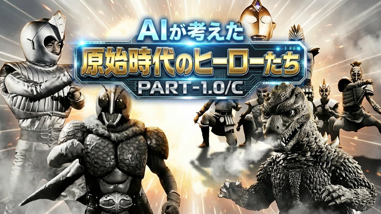 AIが考えた原始時代のヒーローたち PART-1.0/C One Million Years B.C.- 