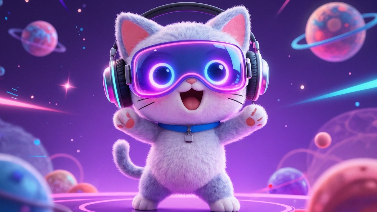 Dancing Space Cats 🐱🚀 | Viral Hyperpop Phonk Meme Music Video