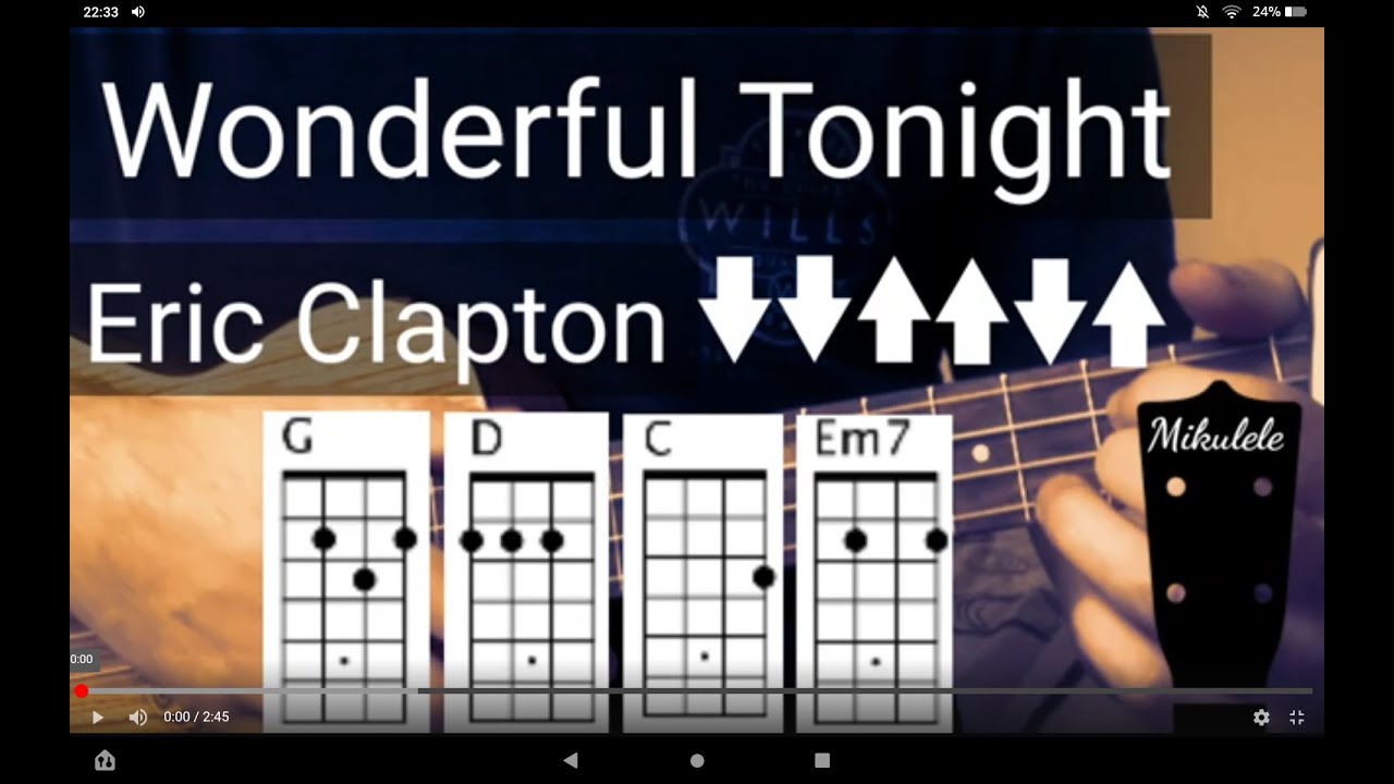 Wonderful Tonight - Eric Clapton ukulele tutorial / play-a-long