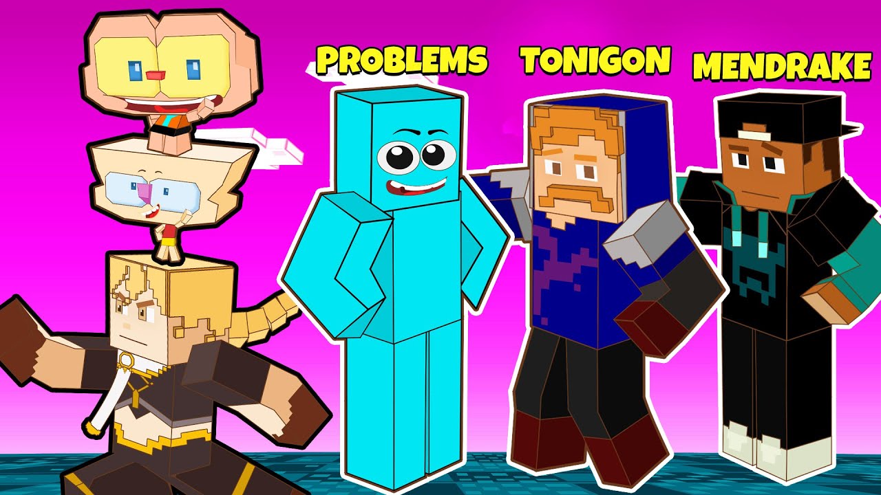 Mongo e Drongo com PROBLEMS, MENDRAKE e TONIGON ajudam o VIAJANTE #aventura #minecraft