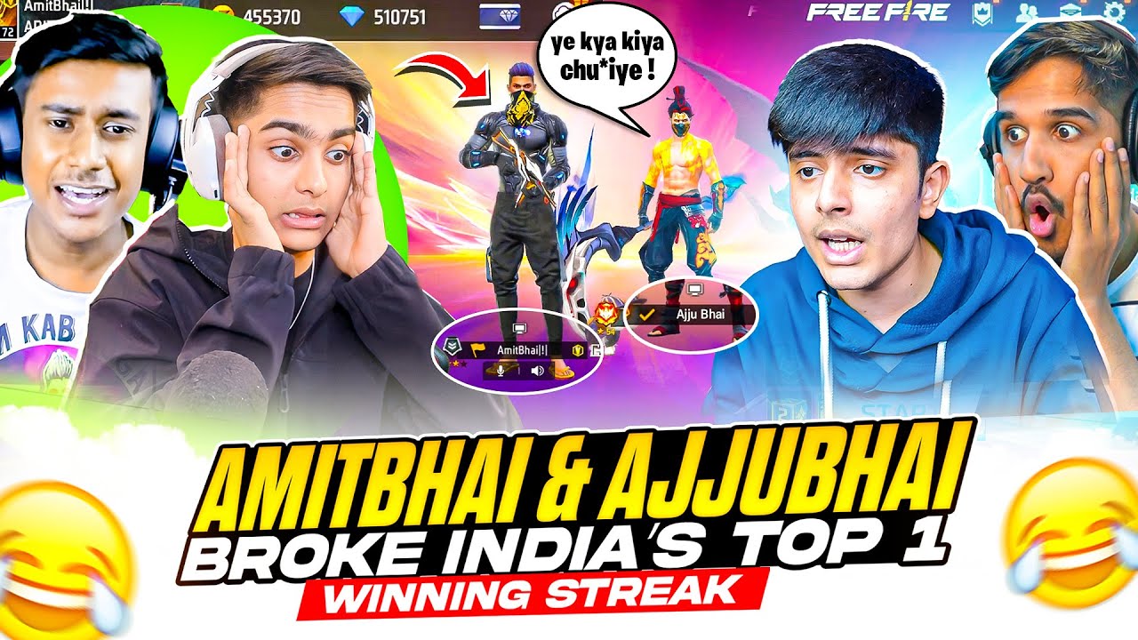 Amit Bhai Breaking India’s No1 Player Winning Streak Prank On Nalla Noni Gone Wrong 😱 - Free Fire